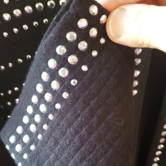 Alfred Dunner Black Cardigan with Silver Accents - Picture 8 of 10